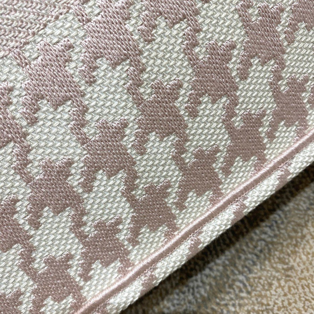 MeGLAMIum Book Tote Pastel Houndstooth Embroidery, Pastel, For Women Women Handbags, Shoulder Bags, 36cm CD