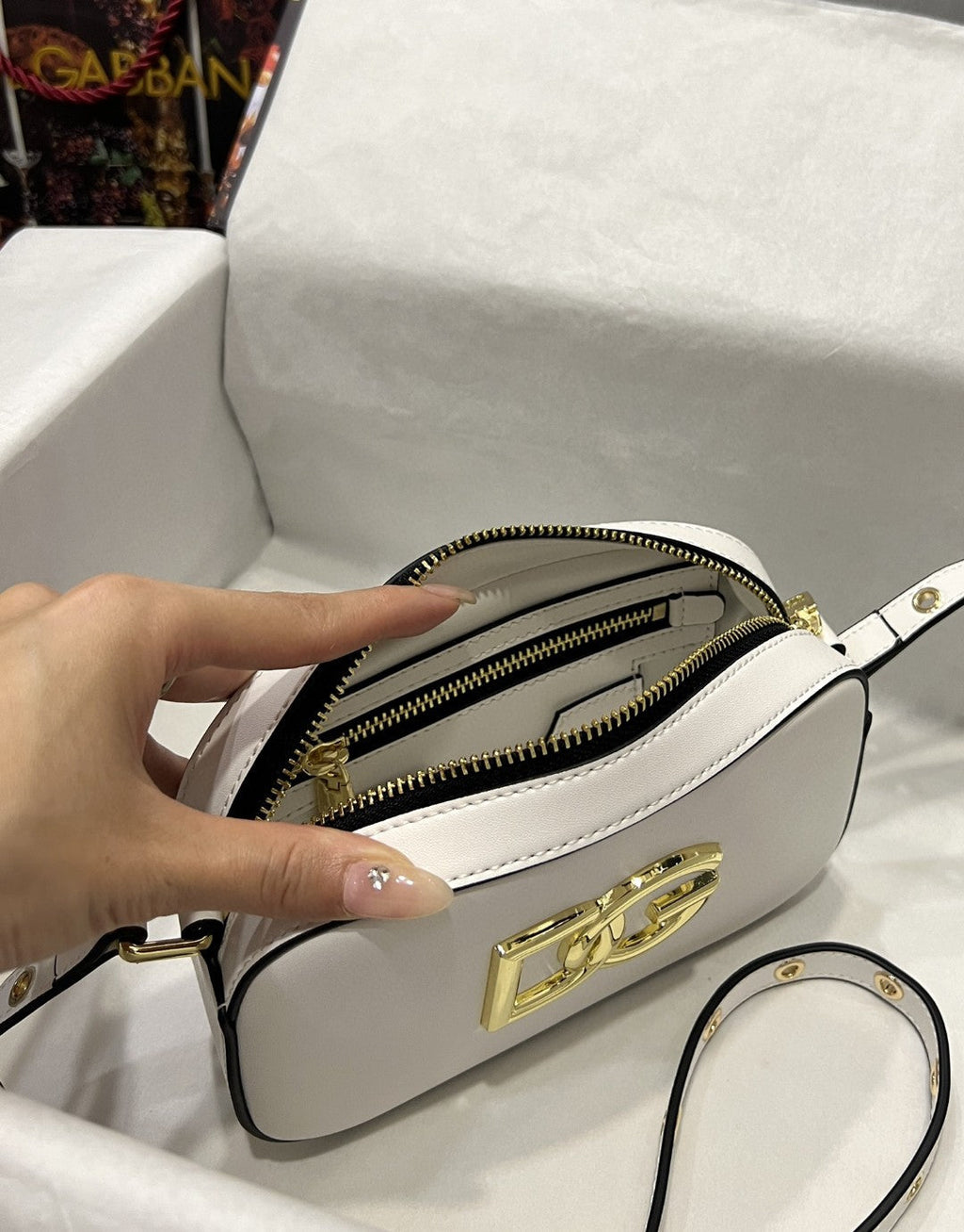 DG Crossbody 3.5 Bag White For Women 7.5in/19cm DG Burberry7095AW57680002