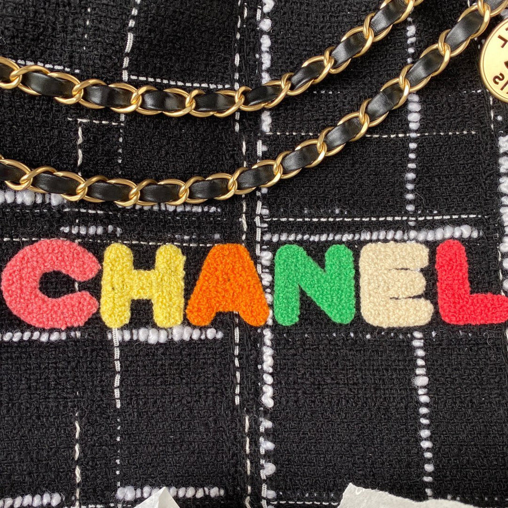 Chanel 22 Handbag Gold Hardware Black For Women Handbags, Shoulder Bags 18.3in/47cm AS3262 B08553 NJ058