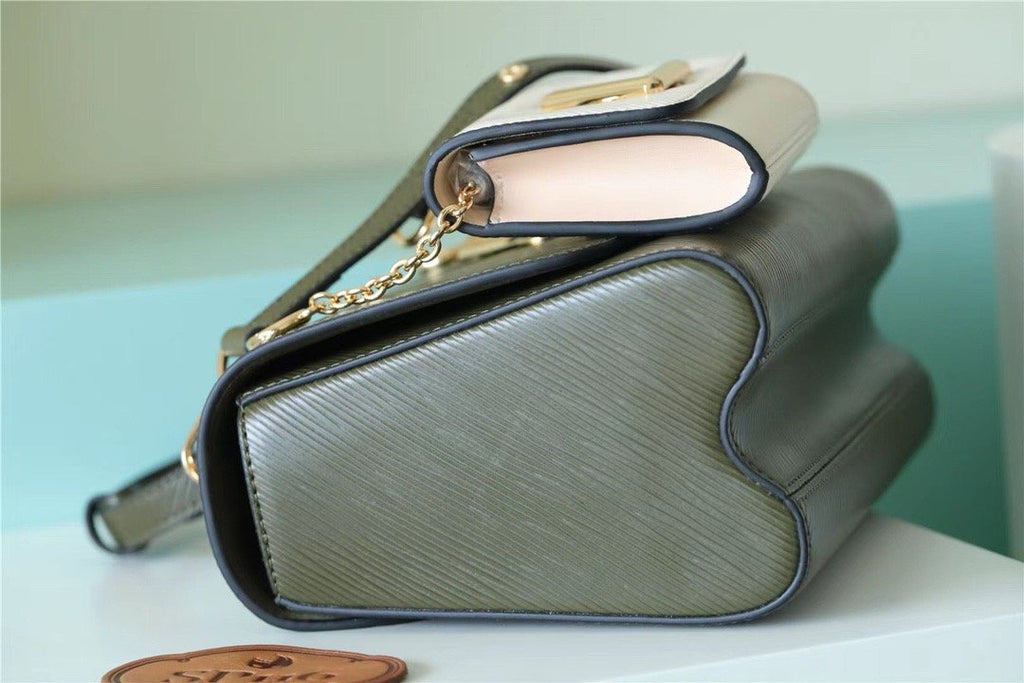 Louis Vuitton Twist MM Bag, Shoulder and Cross Body Bags For Women Kaki / Quartz White 9.1in/23cm Louis Vuitton M59884