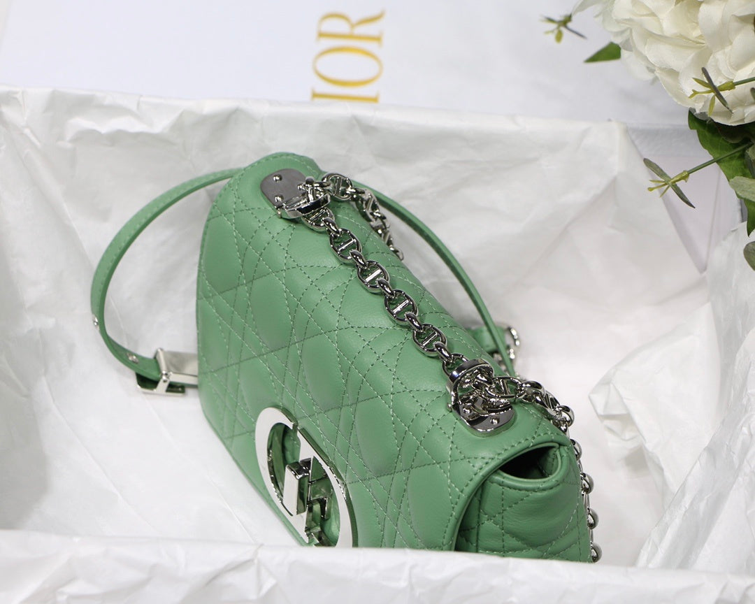 Dior Small Caro Bag Green For Women, Women’s Handbags, Shoulder Bags, Crossbody Bags, 20cm/8in CD