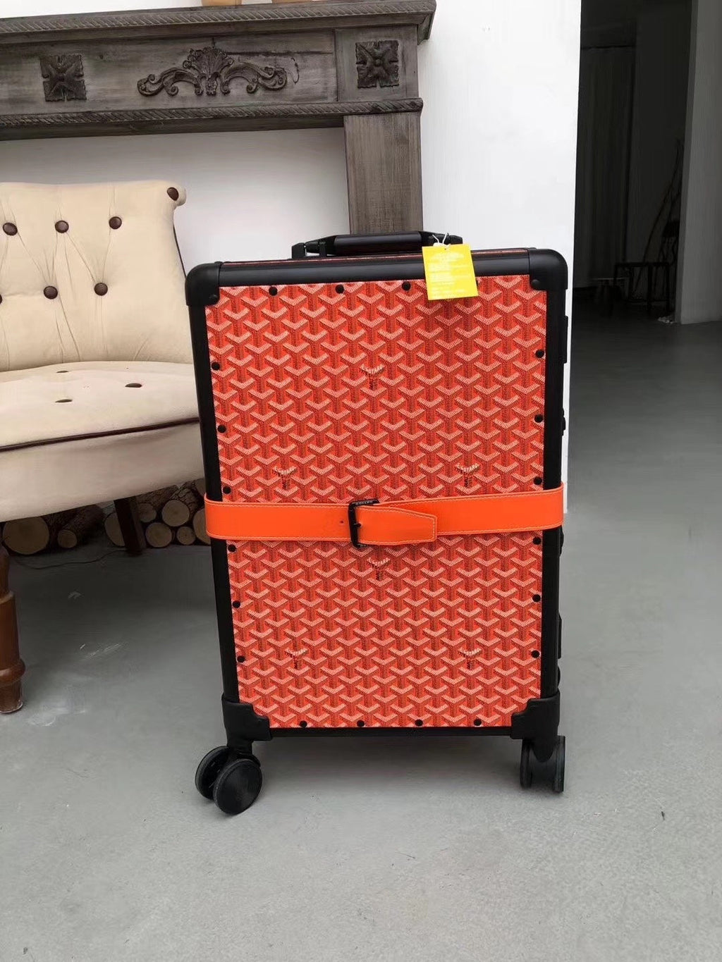 Goyard Rolling Vali Orange For MLB, LuGucciage 20in/51cm Top Quality