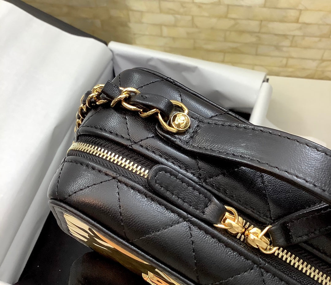 Chanel anity Case Black With Gold Metal For Women, Women’s Handbags, Shoulder And Crossbody Bags 7.2in/19cm AS2900
