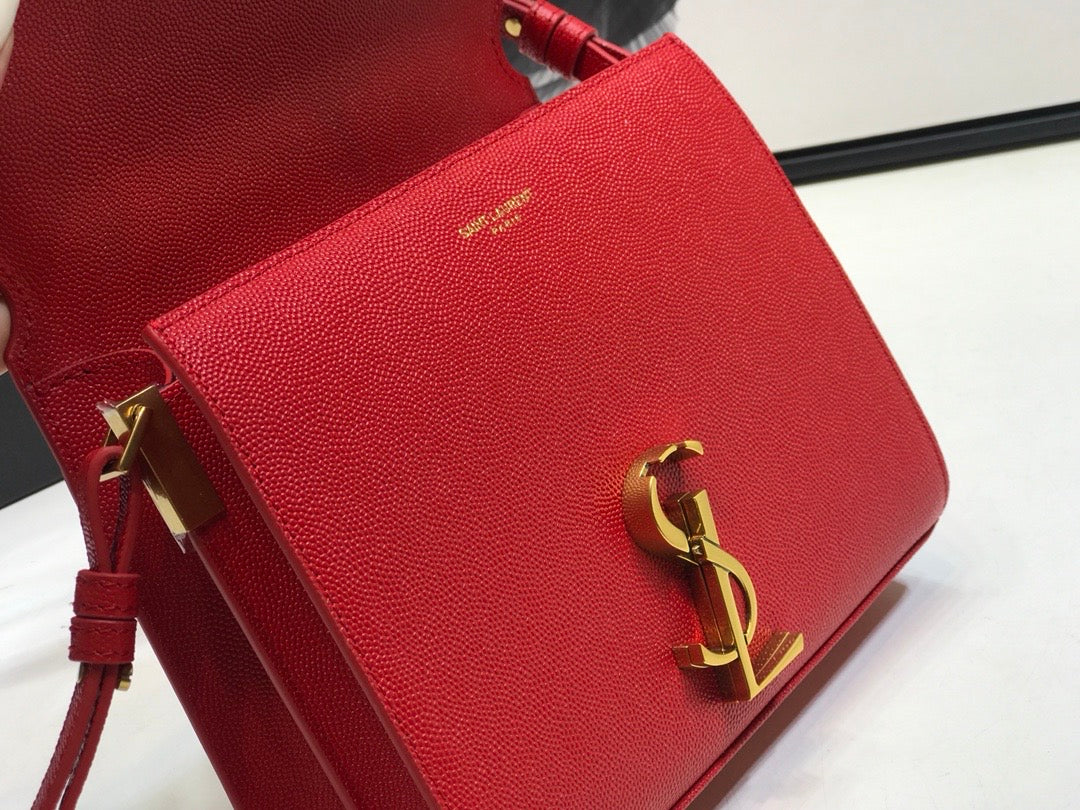 YSSL Cassandra Medium Top Handle Bag Red For Women 9in/24.5cm YSL Â 