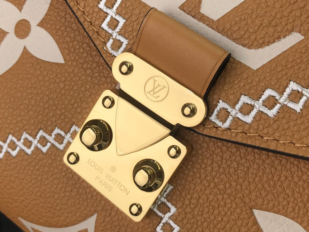 Louis Vuitton Pochette Metis Monogram Empreinte Arizona Brown For Spring,  Shoulder And Crossbody Bags 9.8in/25cm Louis Vuitton M46018