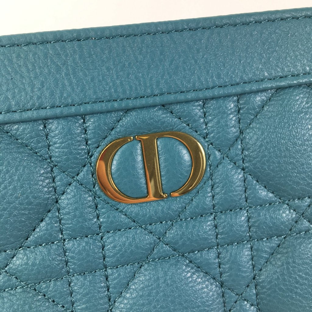 Dior Caro Zip Pouch With Chain