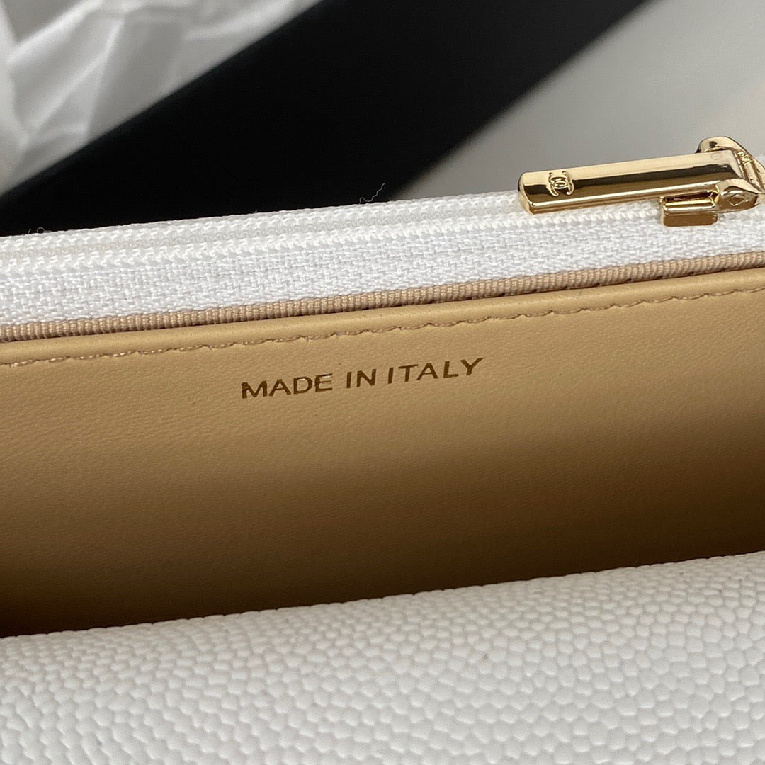 ChanelSmall GlamIap Bag Gold Hardware White For Women Handbags, Shoulder Bags 7.5in/19cm AP2840