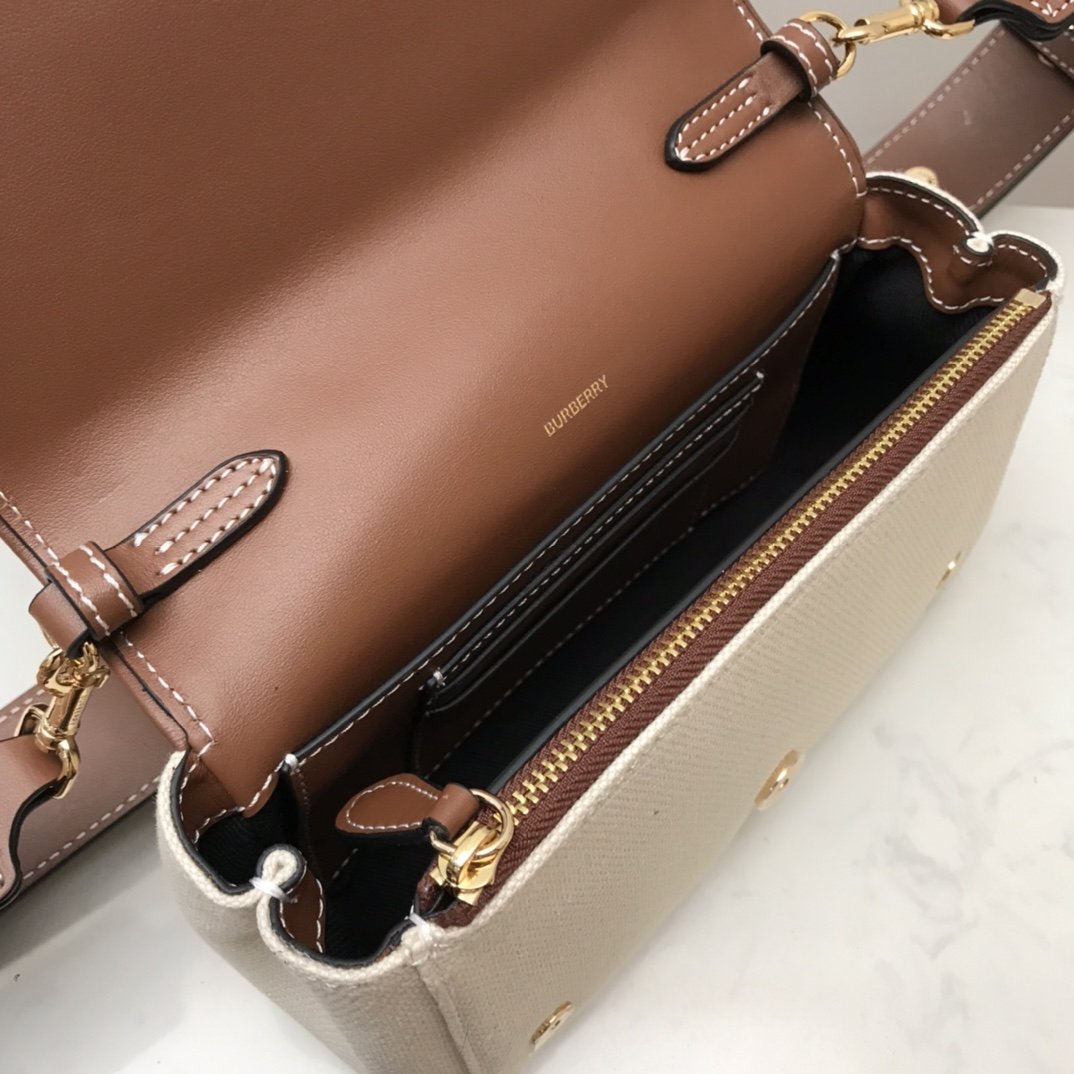Burberry Horseferry Print Cotton Canvas Small Crossbody Bag For Women, Bags 7.1in/18cm 80518441