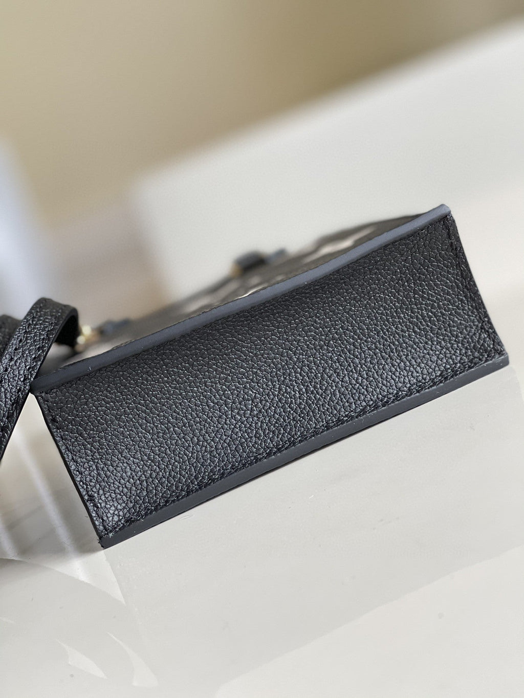 Louis Vuitton Petit Sac Plat Monogram Empreinte Black/Beige For Women, WomenÃƒÂ¢Ã¢â€šÂ¬Ã¢â€žÂ¢s Handbags, Shoulder And Crossbody Bags 5.5in/14cm Louis Vuitton M81416