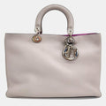 Grey Leather Diorissimo Tote Bag
