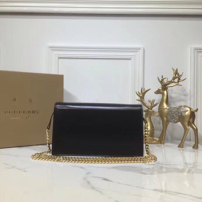 Burberry Small Tb Envelope Clutch Black By British Heritage For Women, Bags 10.2in/26cm