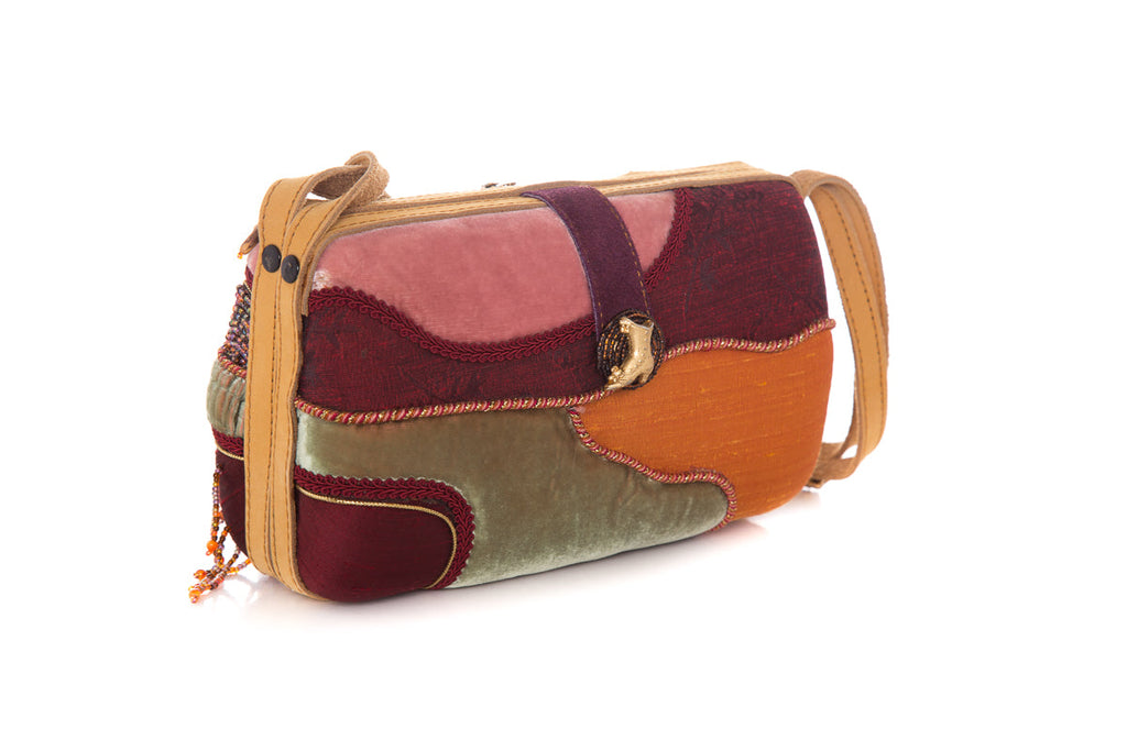 Mary FranCelines Multcolor Printed Embellished Shoulder Bag