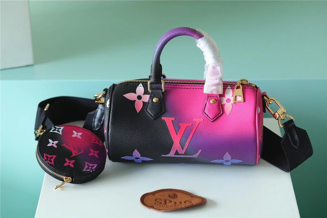 Louis Vuitton Papillon GLAMI Bag Classic Monogram For Women 20cm Midnight Fuchsia Louis Vuitton M59860