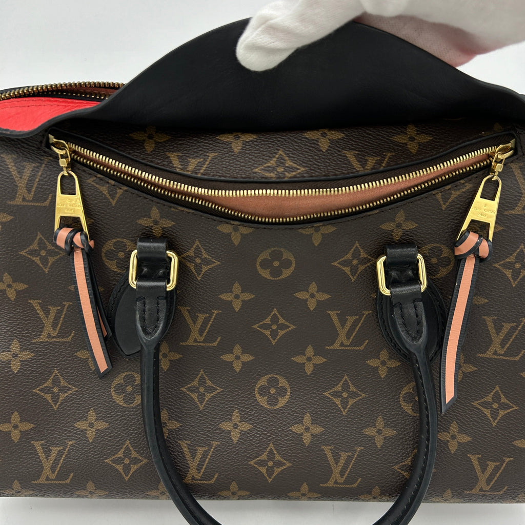 Louis Vuitton Monogram Tuileries Brown Red Canvas Shoulder Bag