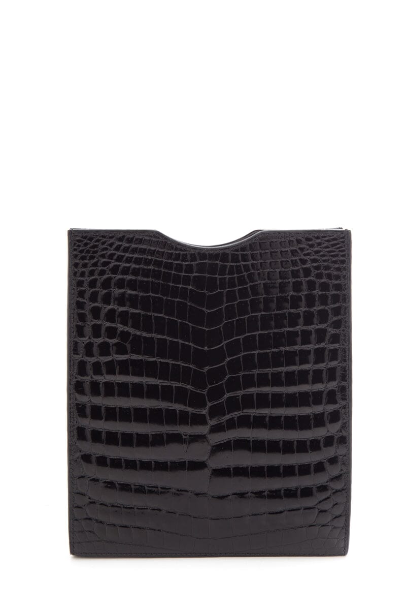 HermÃƒÆ’Ã‚Â¨s Black CrocoDiorle Niloticus Onimaitou Crossbody