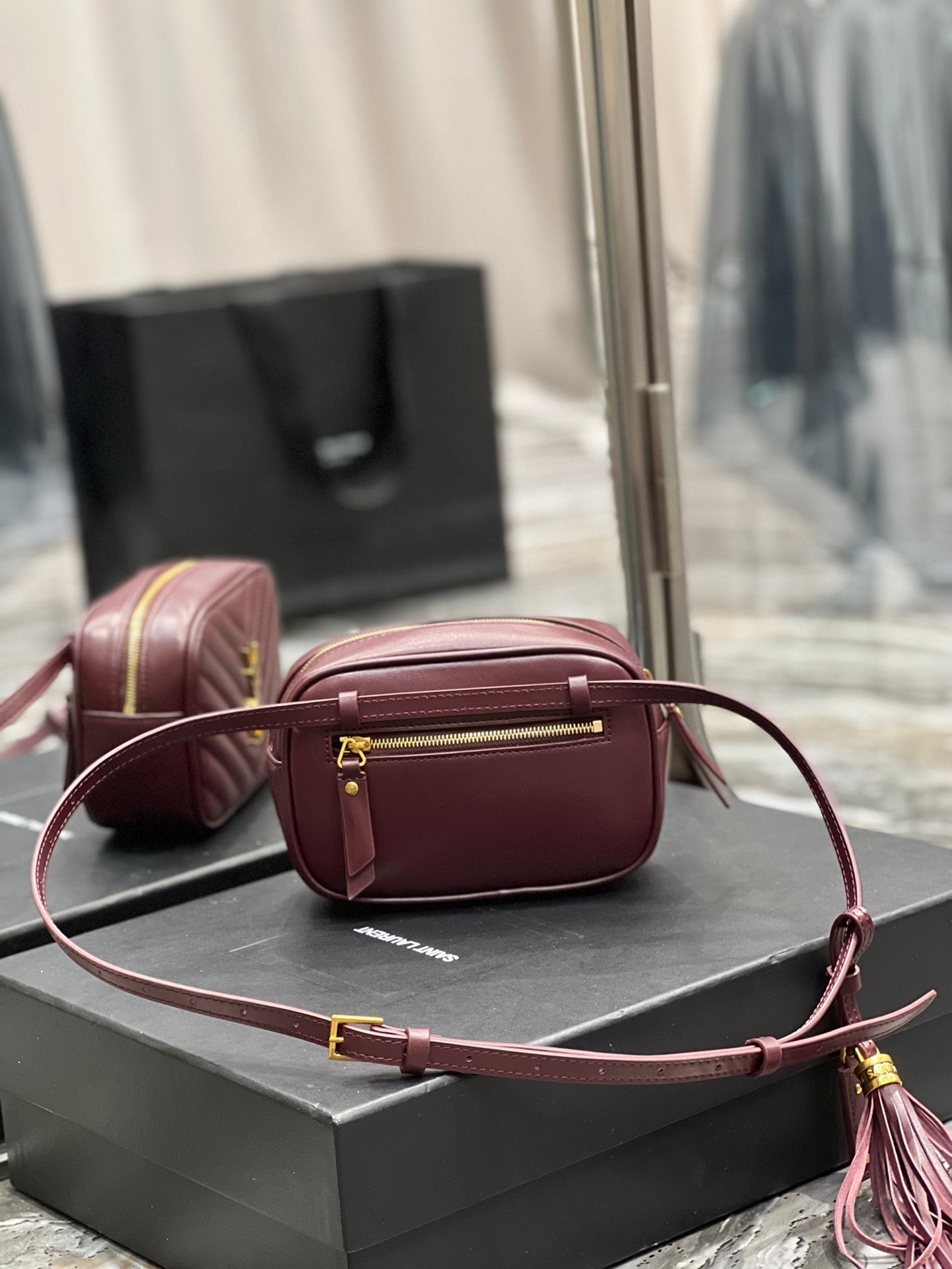Top Quality Lou Belt Bag Red In MatelassÃ© Gold Toned Hardware For Women 6.1in/15cm YSL 614031DV7072721