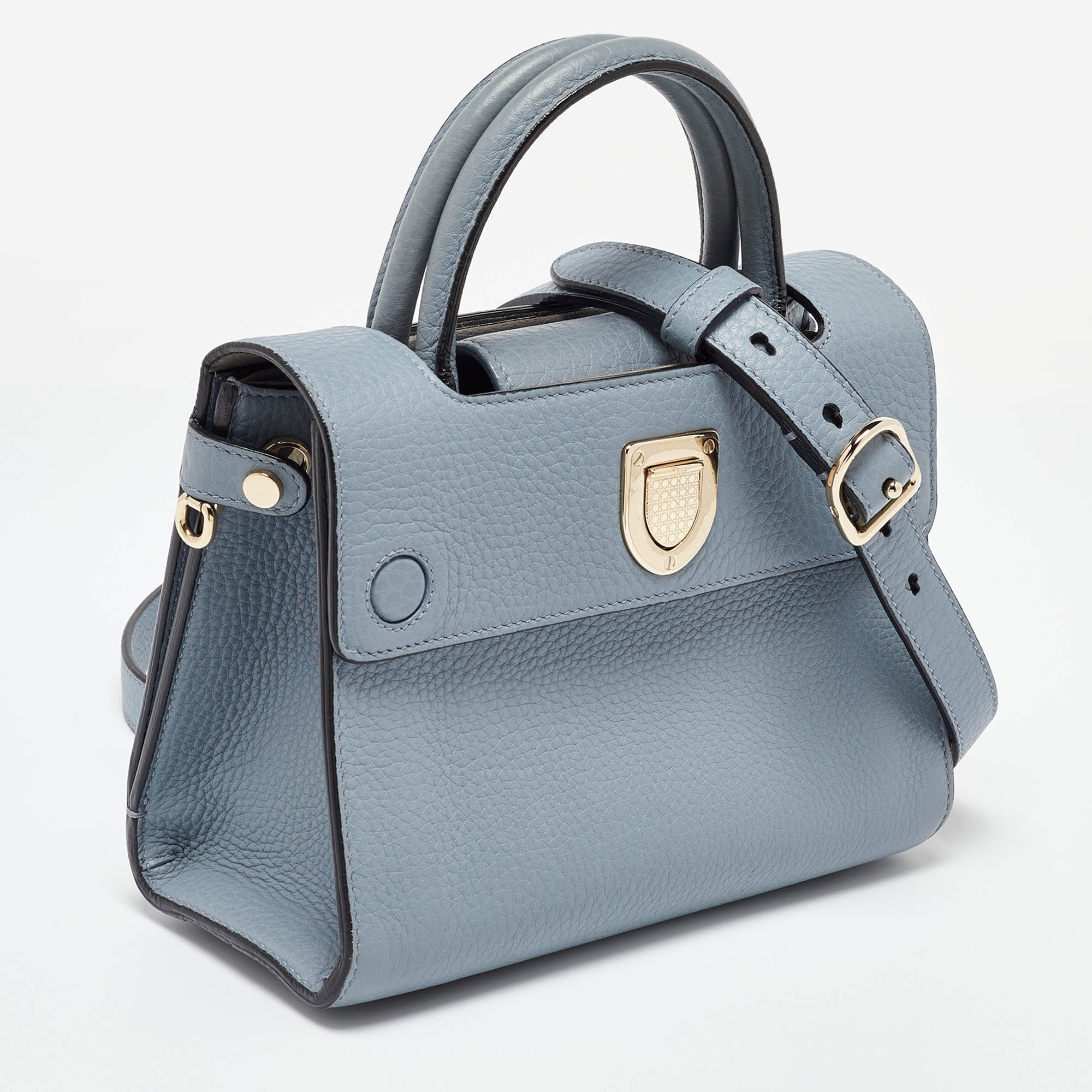 Dior Blue Leather Mini Diorever Tote