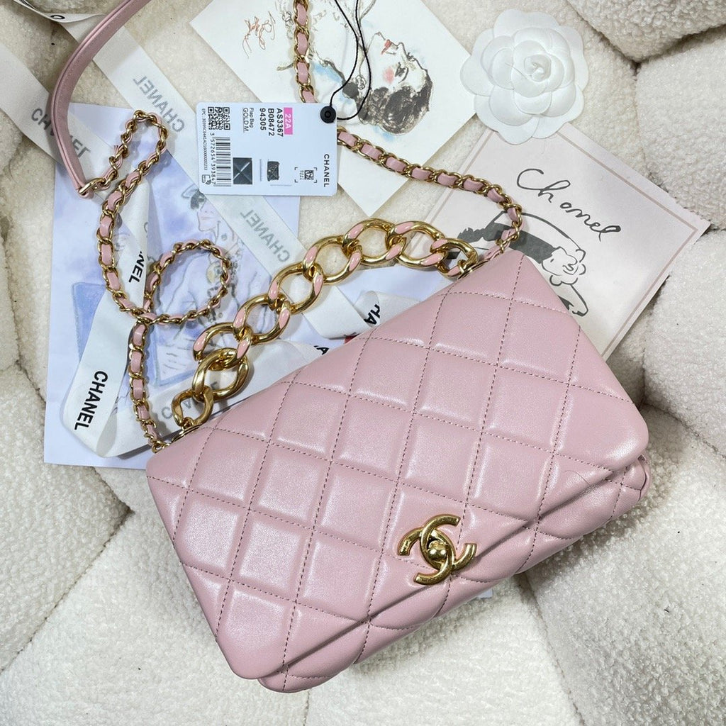 ChanelLarge GlamIap Bag Gold Hardware PiNike For Women Handbags, Shoulder Bags 9.1in/23cm AS3367
