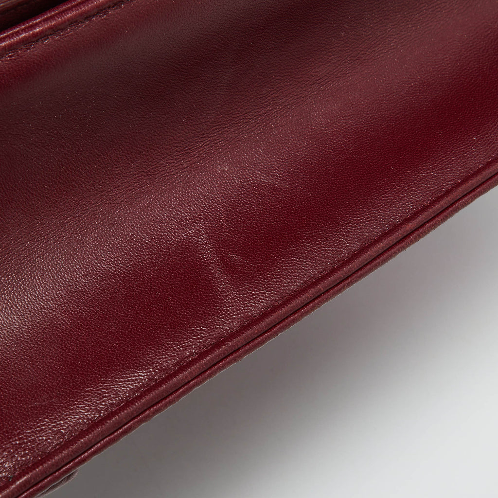 Dior Burgundy Leather And Sequins Medium Diorama Shoulder Bag