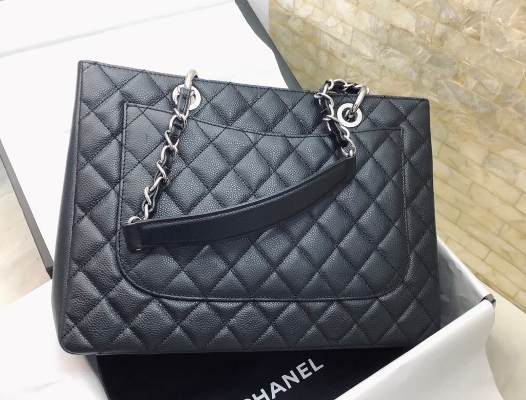 Chanel Classic Tote Bag SiLouis Vuittoner Hardware Black For Women 13.3in/34cm