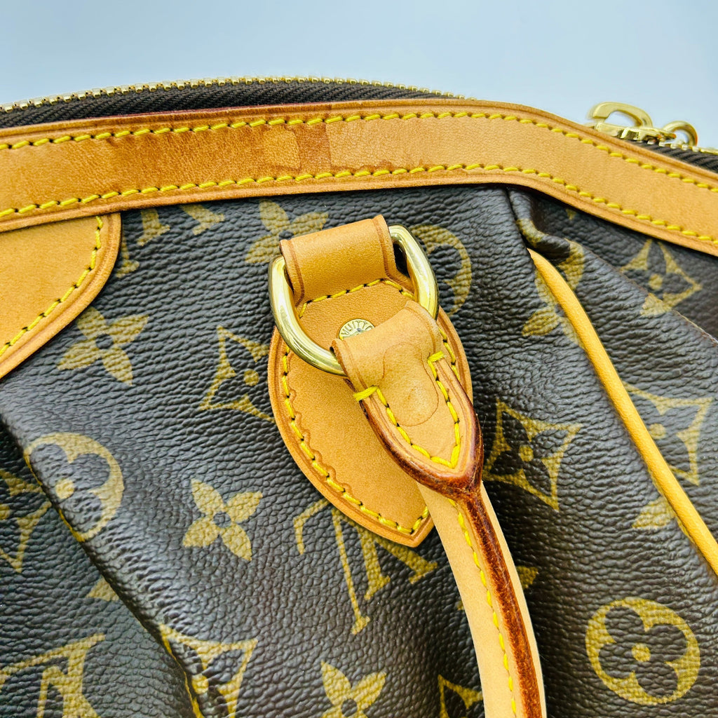 LOUIS VUITTON Tivoli PM Brown Monogram Leather Women's Shoulder Bag GP10180816