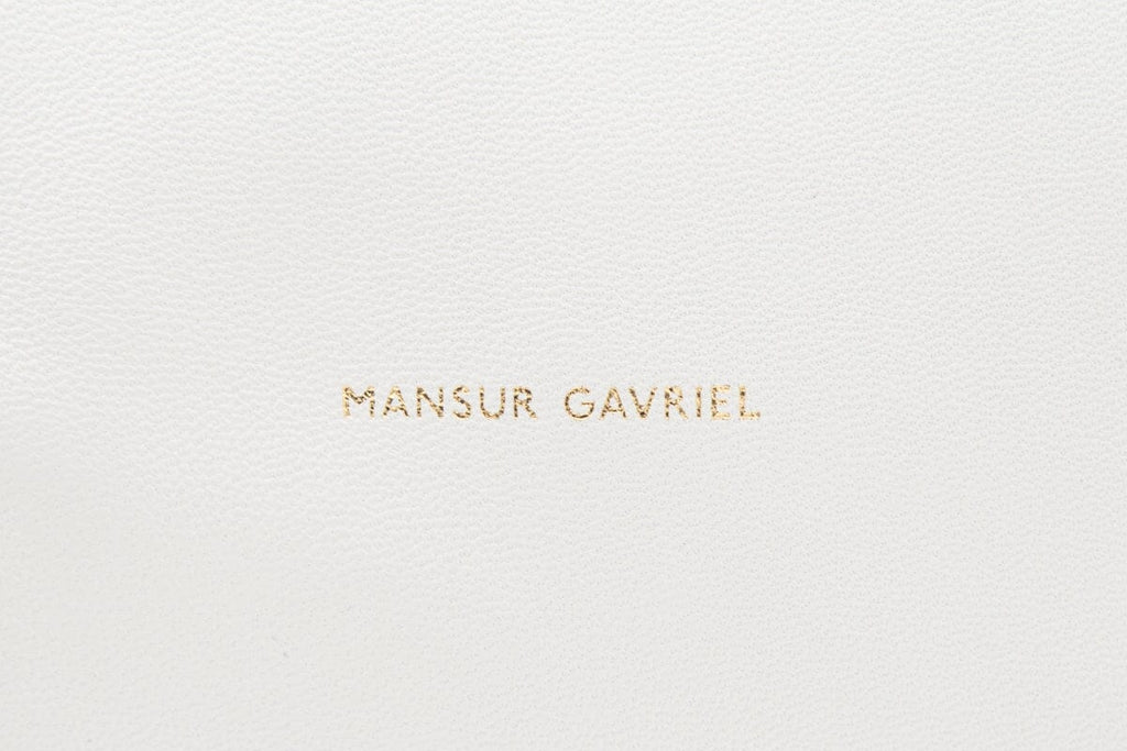 Mansur Gavriel White Oversized Cloud Clutch