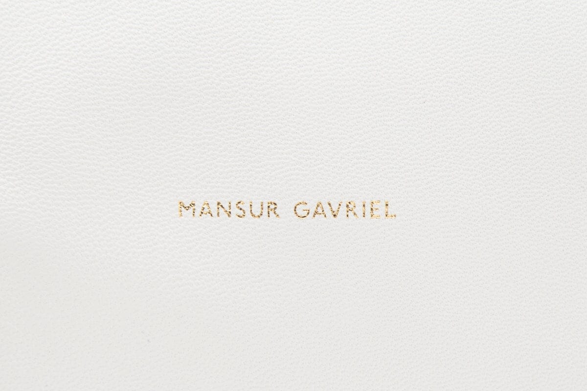 Mansur Gavriel White Oversized Cloud Clutch