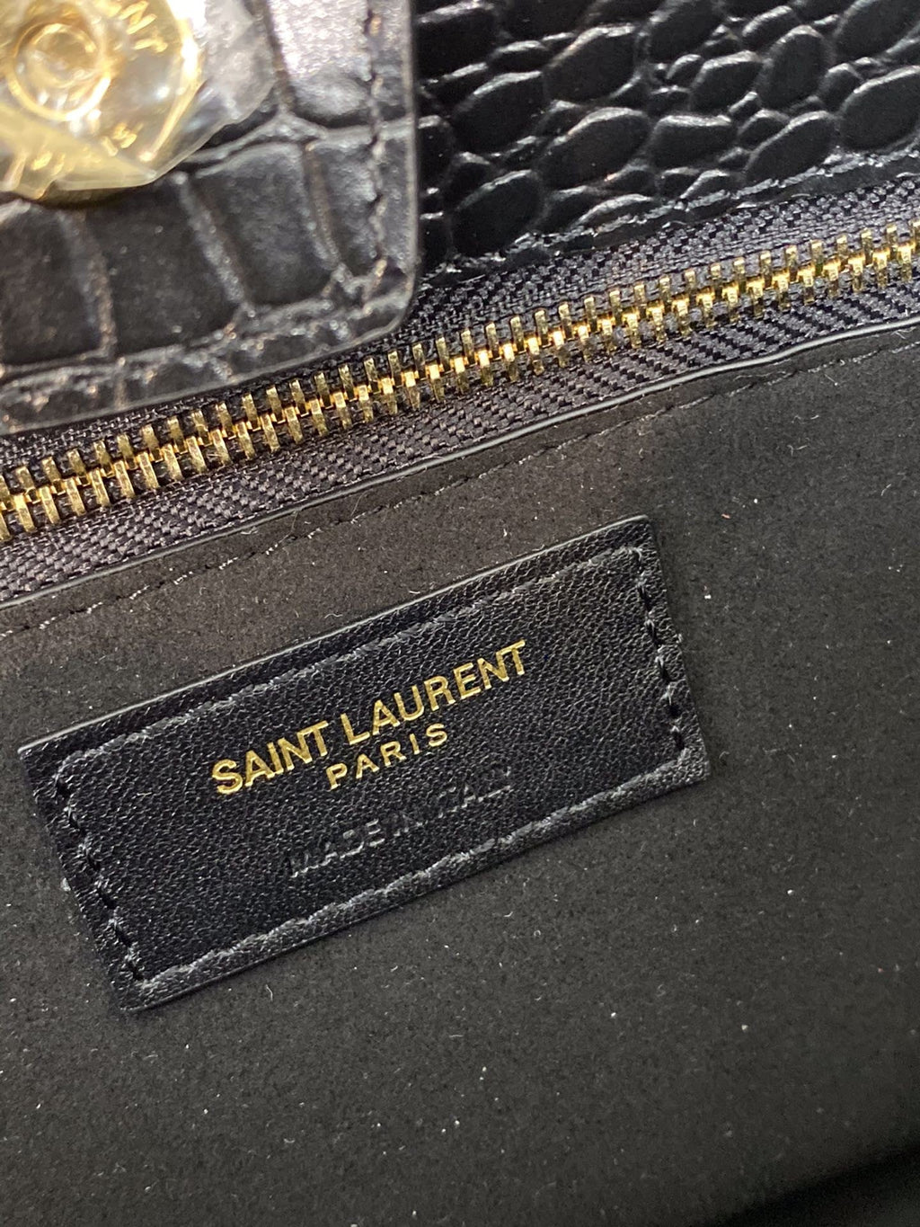 Top Quality Claude-Effect Tote Bag Black For Women 11in/28cm YSL 64028116J0W