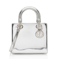 Dior Metallic  Leather Lady Dior Medium Tote