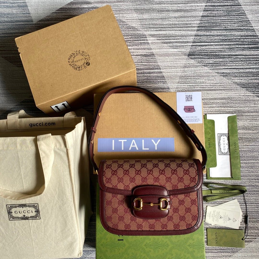 Gucci Horsebit 1955 Shoulder Bag Beige And Ivory For Women, Women’s Bags 9.8in/25cm Gucci