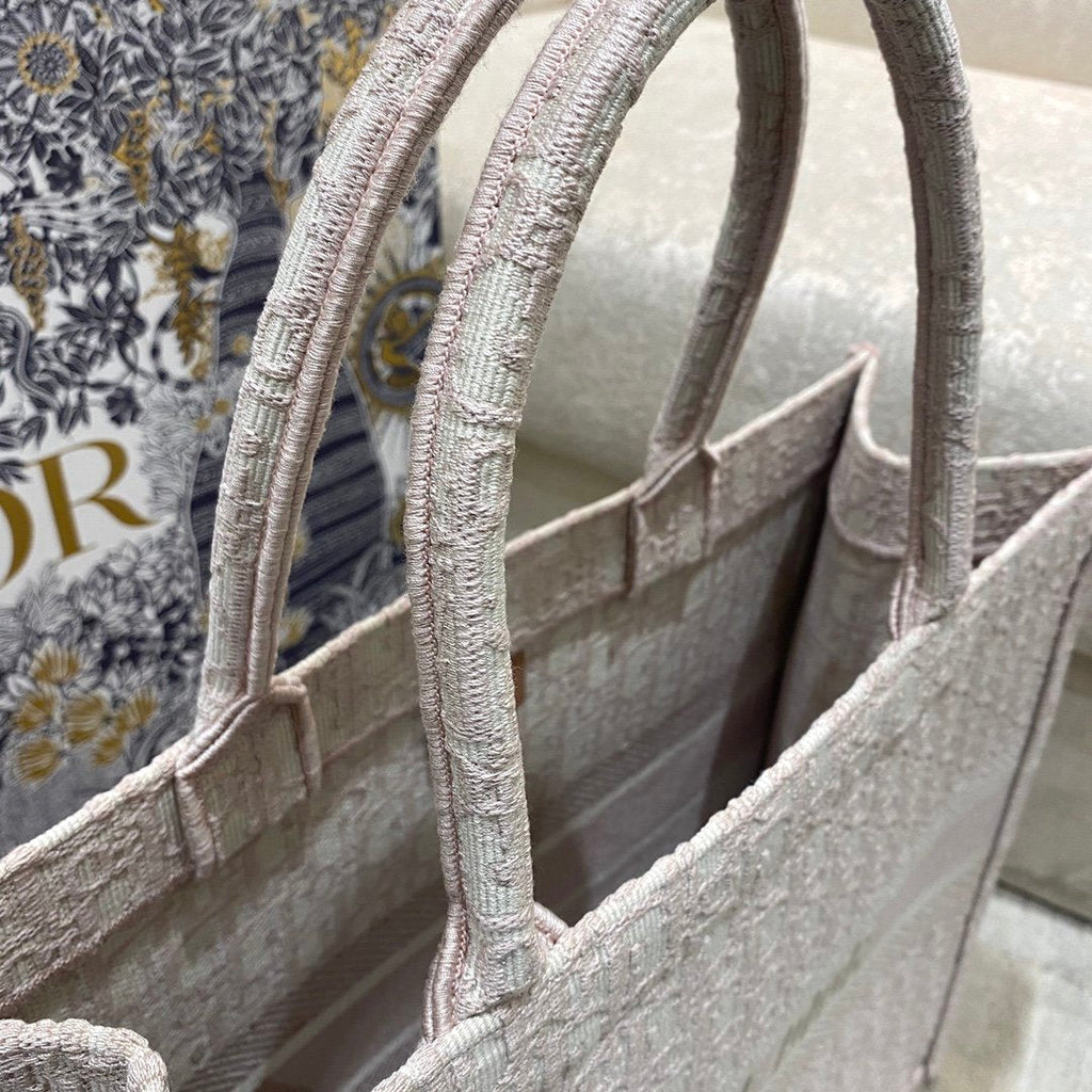 Dior Large Book Tote Rose Des Vents Oblique Embroidery, Pink, For Women Women’s Handbags, Shoulder Bags, 42cm CD