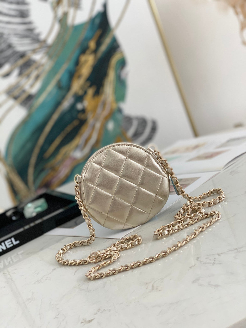 Chanel Camellia Clutch With Chain Gold Bag For Women 11cm/4in