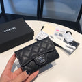 Chanel Classic Card Holder SiLouis Vuittoner Hardware Black For Women, Women’s Wallet 4.5in/11.5cm