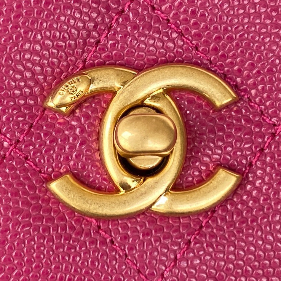 ChanelSmall GlamIap Bag Gold Hardware Plum For Women Handbags, Shoulder Bags 7.5in/19cm AP2840