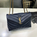 YSSL Loulou Small Chain Bag In MatelassÃ© "Y" Blue For Women 9.8in/23cm YSL 494699DV7274147