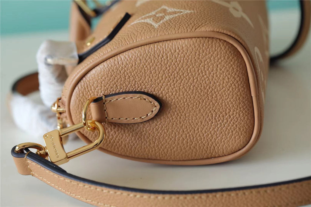 Louis Vuitton Nano Speedy Monogram Empreinte Arizona Beige / Cream For Women,  Shoulder And Crossbody Bags 6.3in/16cm Louis Vuitton M81457