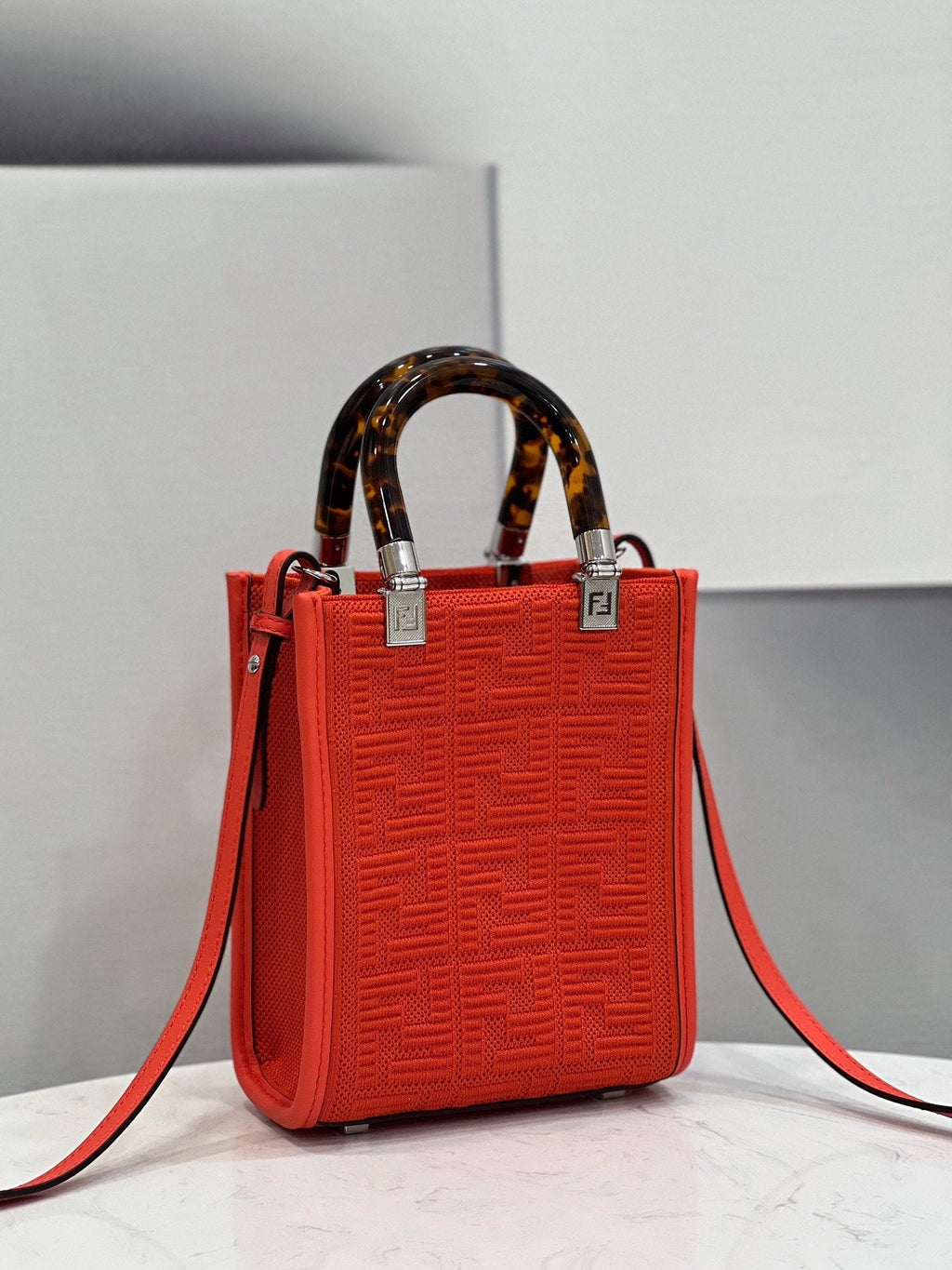 Mini Sunshine Shopper Red For Women, Women’s Handbags, Shoulder And CrossBody Bags 7.1in/18cm FF 8BS051