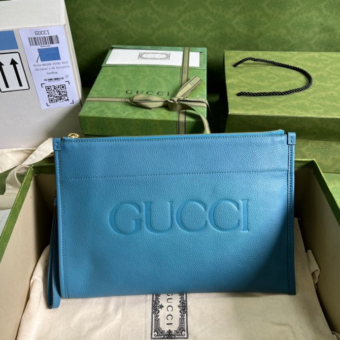 Glami Clutch With Glami Logo Blue For Men 12in/31cm  Glami