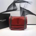 YSSL Niki Medium Chain Bag In-Embossed RedÂ For Women 11in/28cm YSL