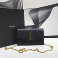 YSSL Uptown Chain Wallet Black For Women 7in/19cm YSL 6077881GF0J1000