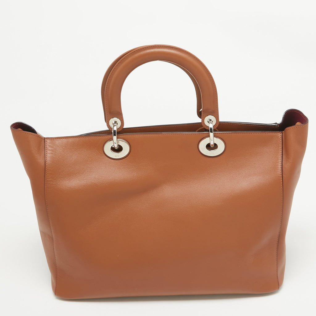 Dior Br Leather Diorissimo Zip Shopper Tote..