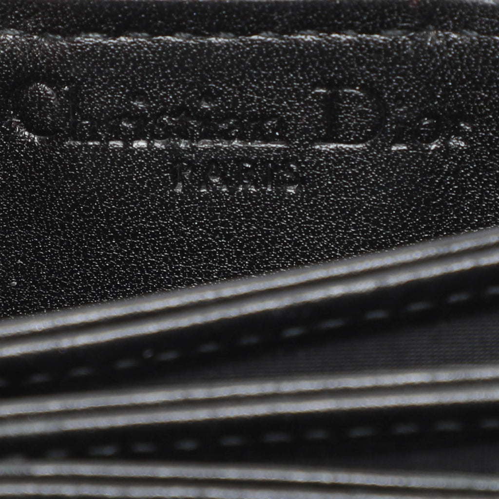 Dior Black Cannage  Leather Lady Dior 5 Gusset Card Holder