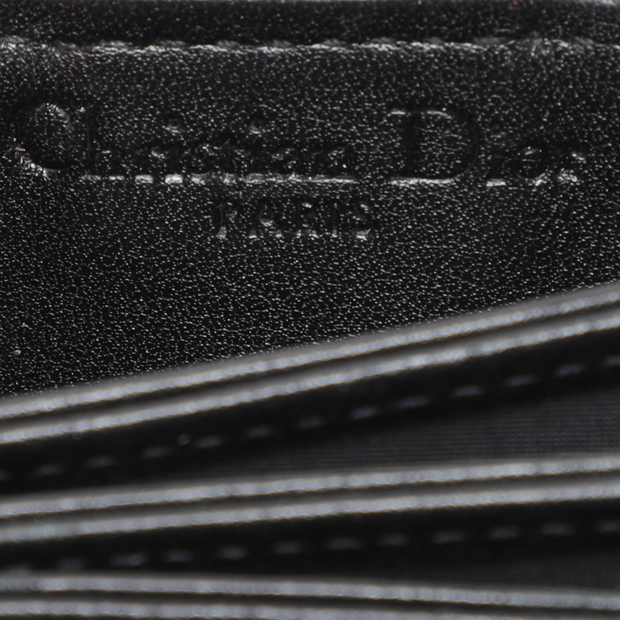Dior Black Cannage  Leather Lady Dior 5 Gusset Card Holder