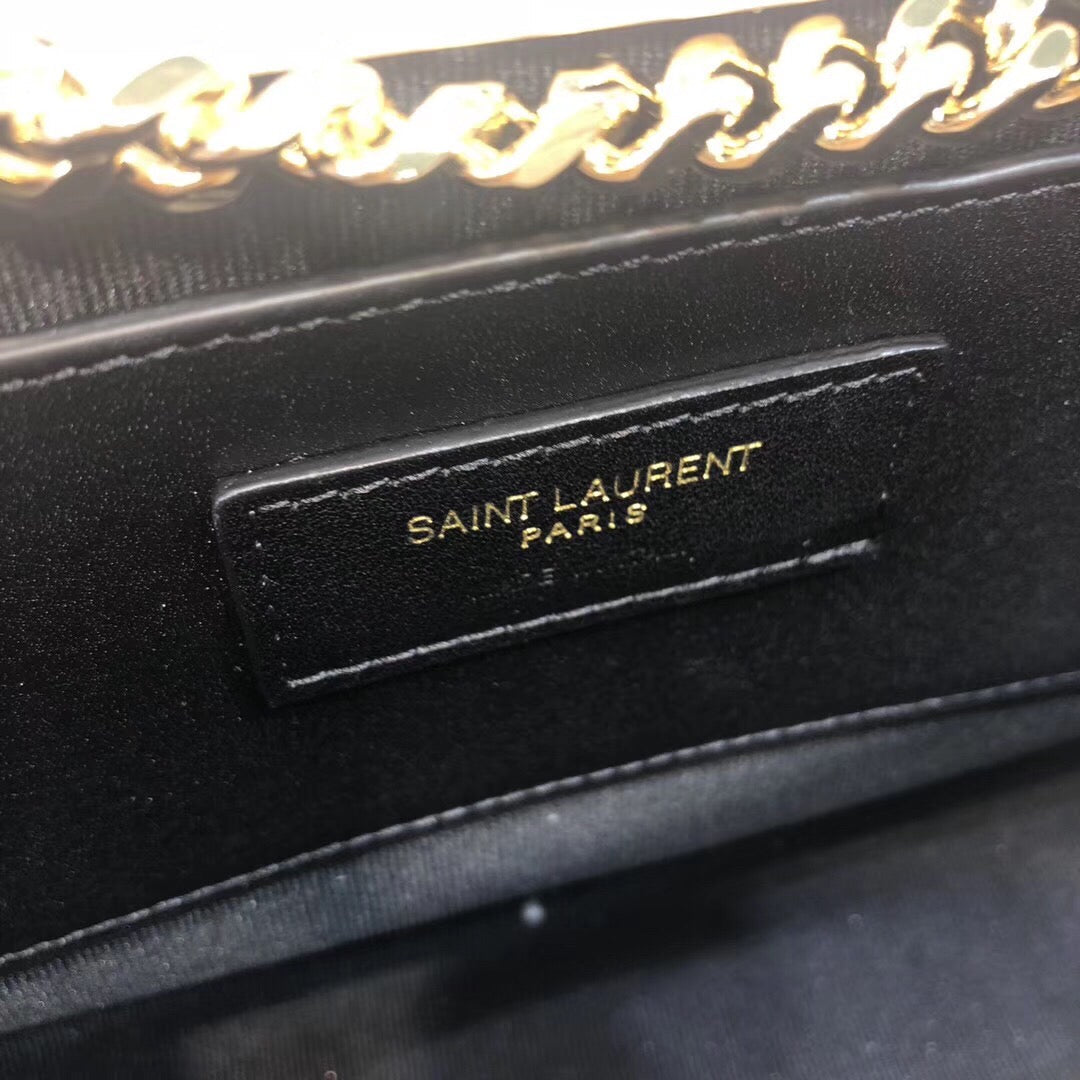 Top Quality Kate Small Chain Bag With Tassel In Embossed Beige For Women 7.8in/20cm YSLÂ 