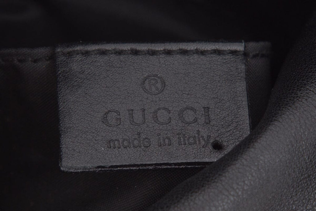 Gucci Vintage Black Leather Bucket Shoulder Bag