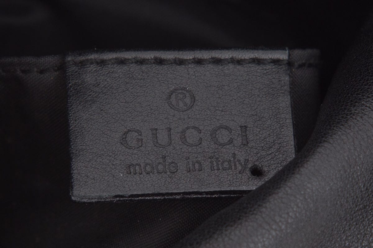 Gucci Vintage Black Leather Bucket Shoulder Bag
