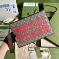Glami Tiger Clutch Supreme Canvas Brown For Women 11in/28cm Glami