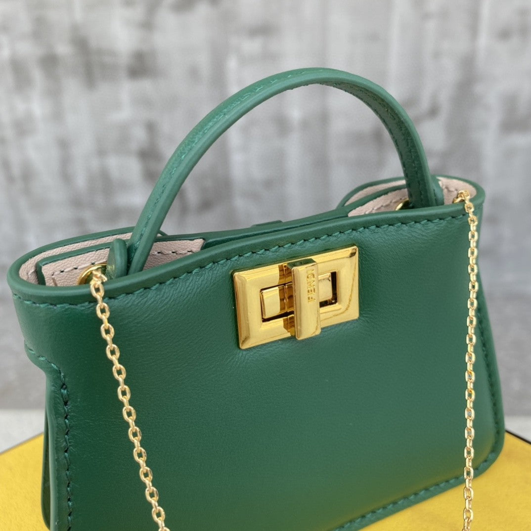 Nano Charm Crossbody Green Bag For Woman 12cm/4.5in