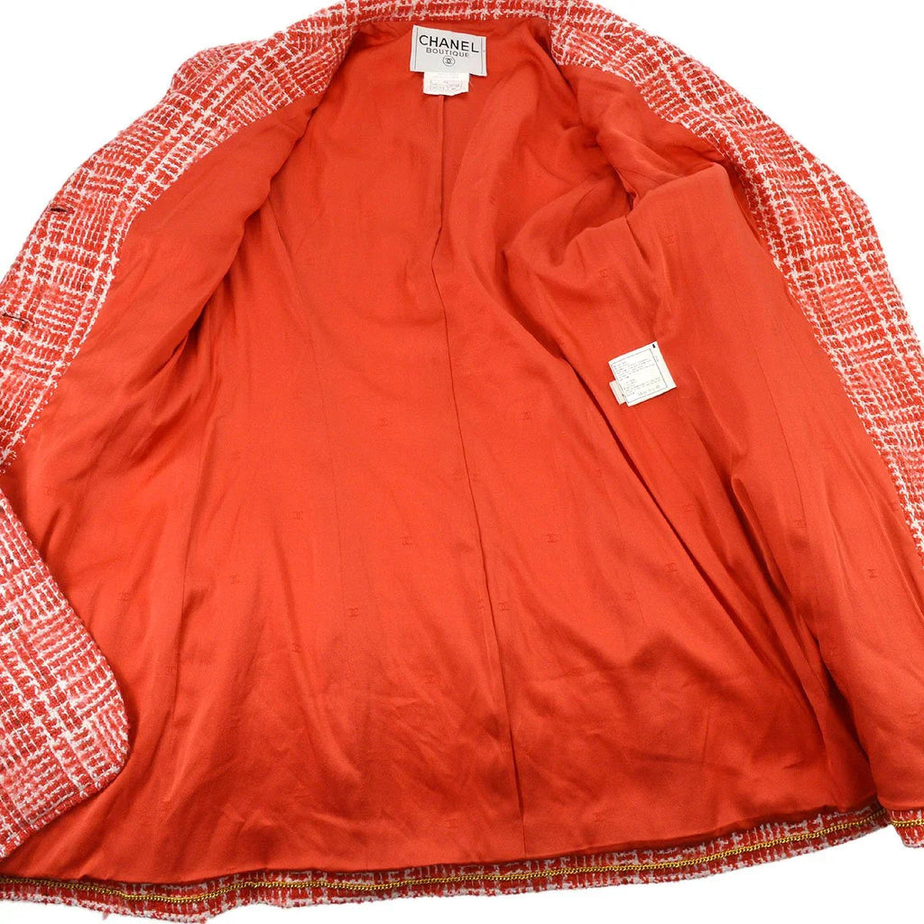 Chanel 1997 Spring checked tweed blazer #40