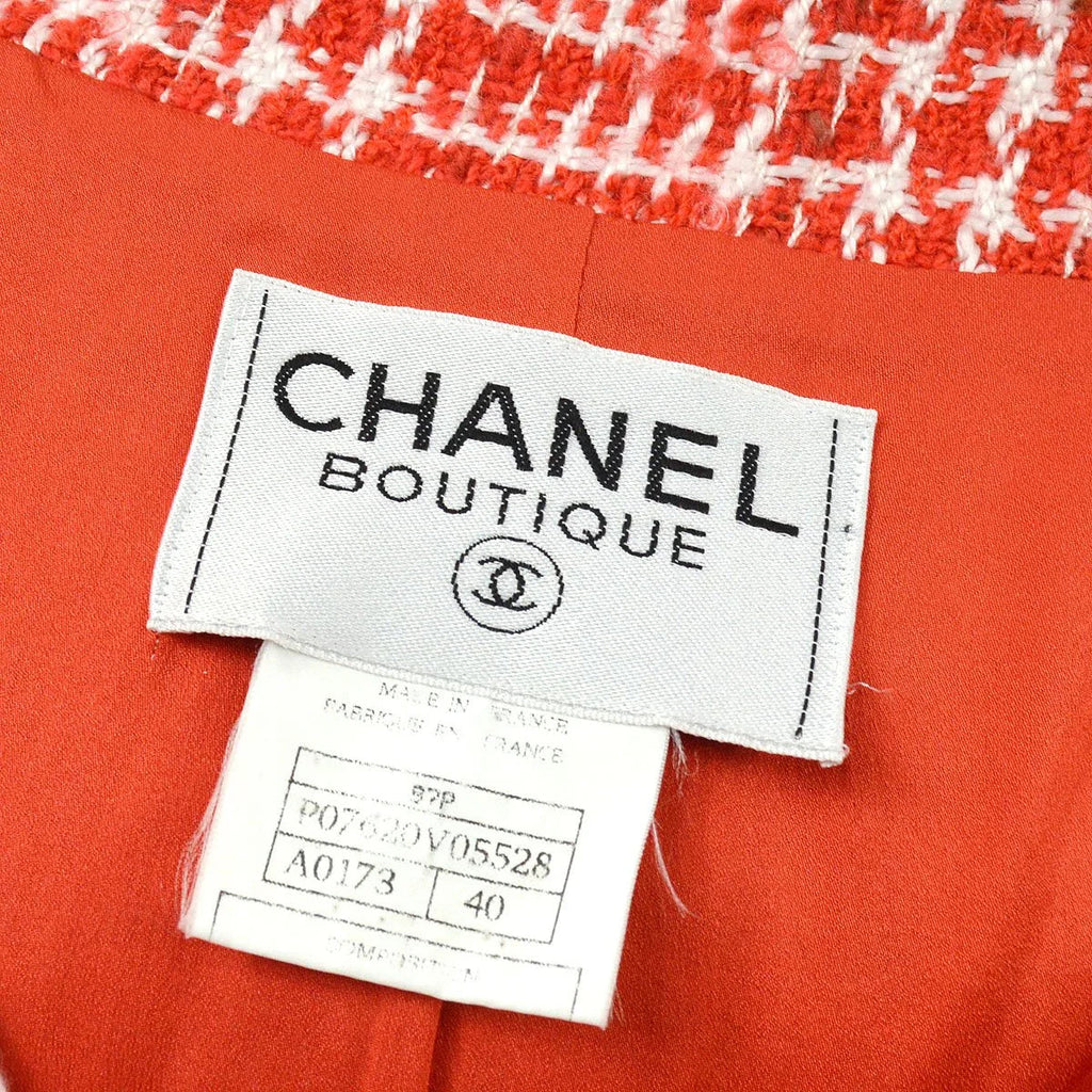 Chanel 1997 Spring checked tweed blazer #40